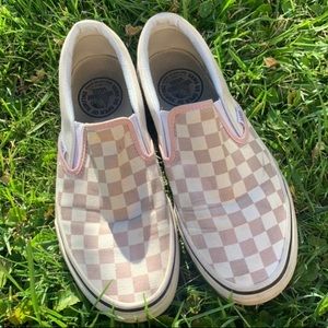 Pink checkered vans